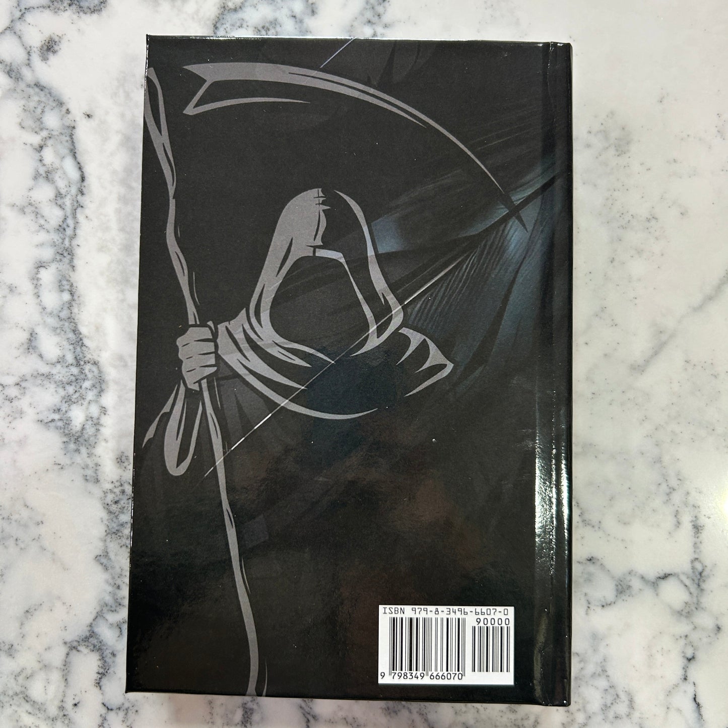 In Death's Company on a marble surfacce